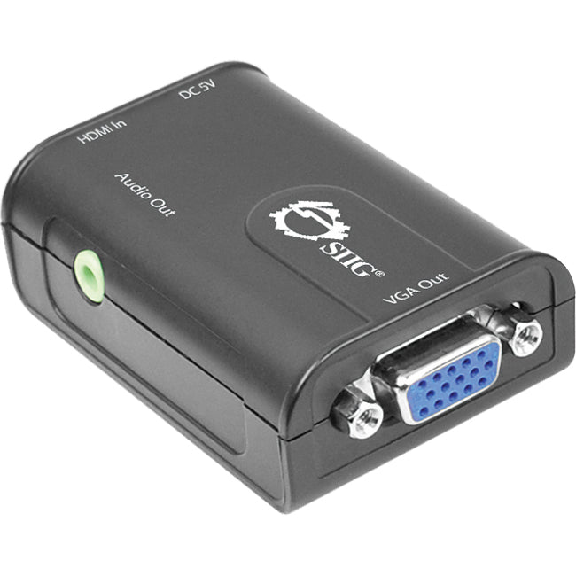 SIIG HDMI to VGA + Audio Converter CE-H21811-S1 – Digital to Analog Video and Audio Adapter