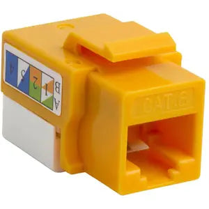 4XEM Cat6 RJ45 Keystone Jack UTP 110-Type Yellow for Reliable Network Connections