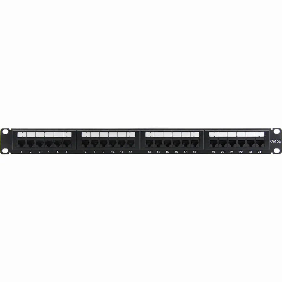 4XEM 24 Port CAT5E Rackmount Patch Panel - Network Organization & Management
