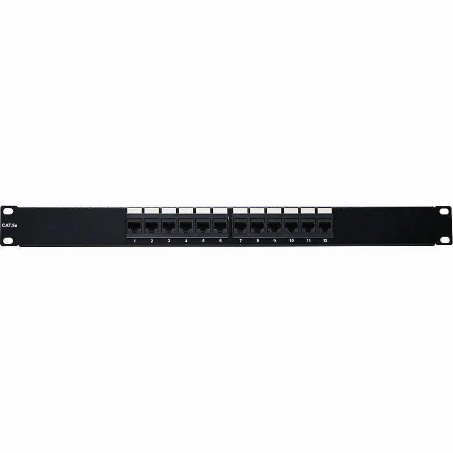 4XEM 12 Port CAT5E Rackmount Patch Panel for Network Organization and Reliable Connectivity