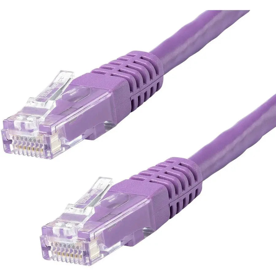 StarTech.com 10ft Purple Cat6 Ethernet Patch Cable – Gigabit Network, PoE Support, UL & ETL Certified