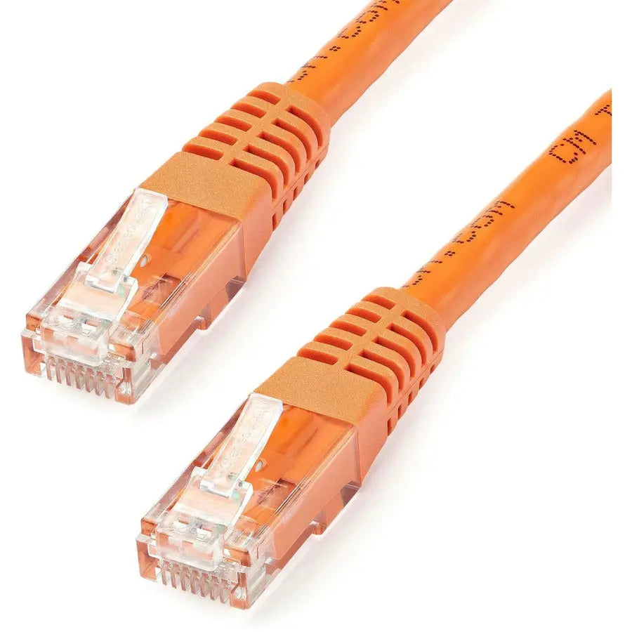 StarTech.com 15ft Orange Cat6 Ethernet Patch Cable - Gigabit UTP Network Cable with PoE Support and Lifetime Warranty