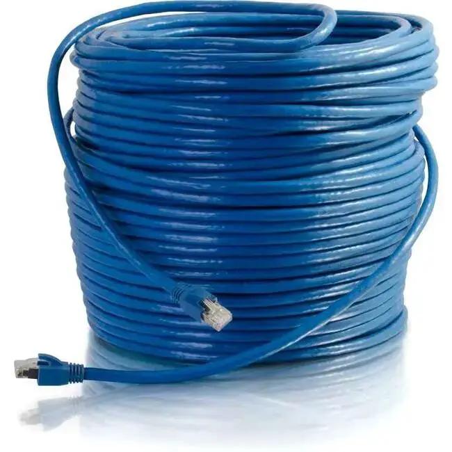 C2G 200ft Blue Shielded Cat6 Ethernet Cable with Snagless RJ-45 Connectors by Legrand Group