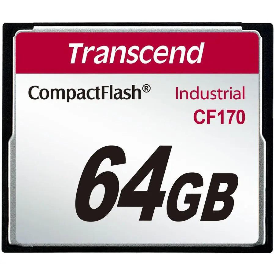 Transcend CF170 64GB CompactFlash Card - High-Speed Data Transfer for Industrial and Outdoor Use