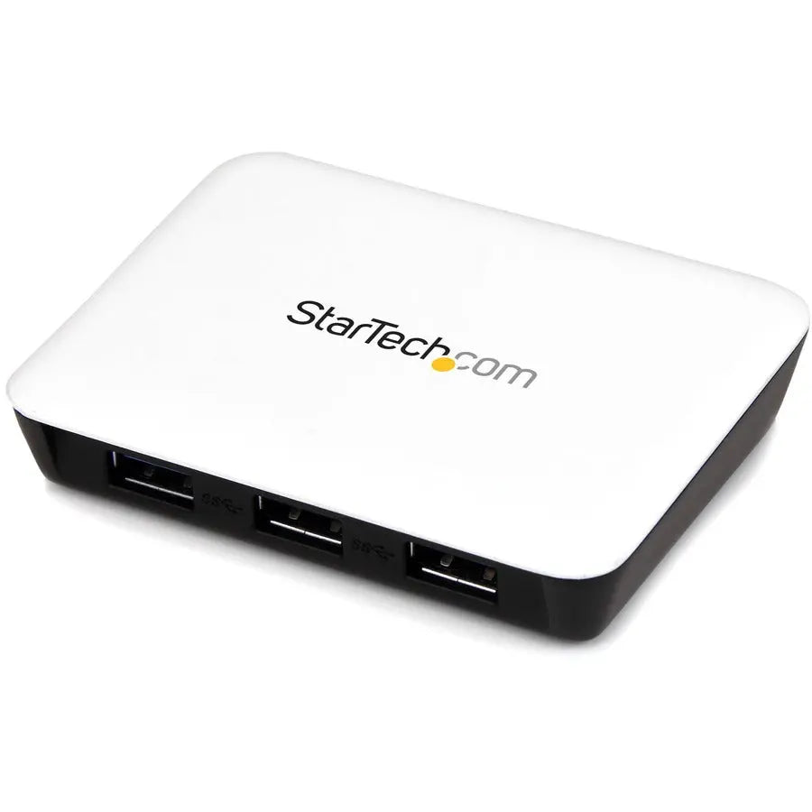 StarTech.com ST3300U3S USB 3.0 to Gigabit Ethernet Network Adapter with 3-Port Hub - White