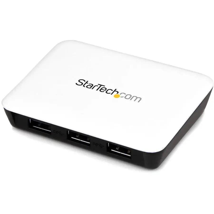 StarTech.com ST3300U3S USB 3.0 to Gigabit Ethernet Network Adapter with 3-Port Hub - White by StarTech.com