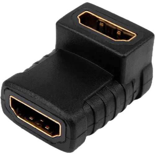 4XEM 90 Degree HDMI A Female To HDMI A Female Adapter - Space-Saving HDMI Coupler for Home and Office