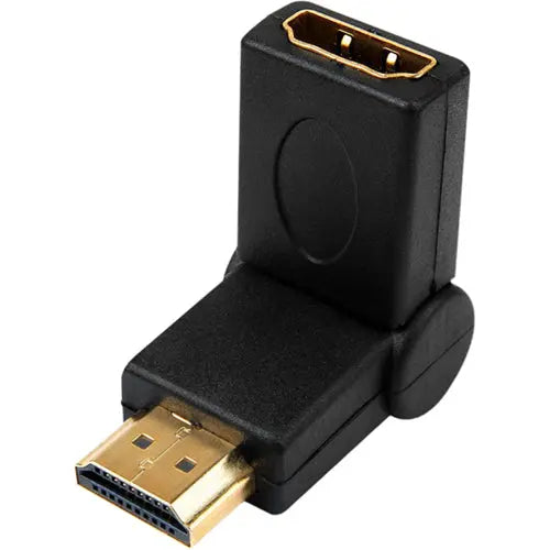 4XEM HDMI A Male to HDMI A Female Adapter with 90° Swivel – Gold Plated, Compact, Durable Connection for Home Theater and Office Setup