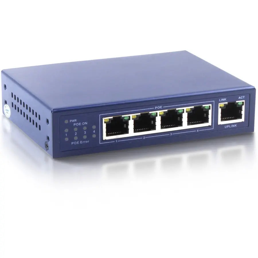 4XEM 4-Port PoE+ Ethernet Switch (Model 4XLS5004P) – 1 Gbps Network Speed, Compact Desktop Design