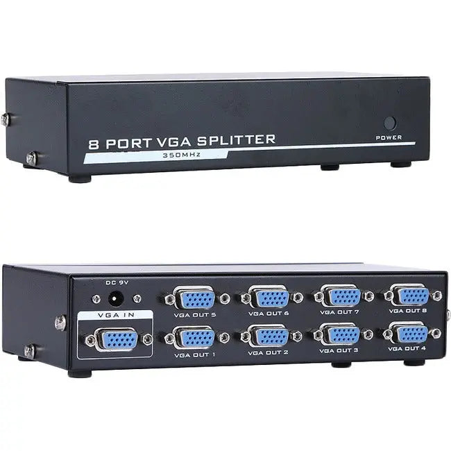 4XEM 8-Port VGA Splitter 350 MHz – High-Performance Signal Distributor for Multiple Displays