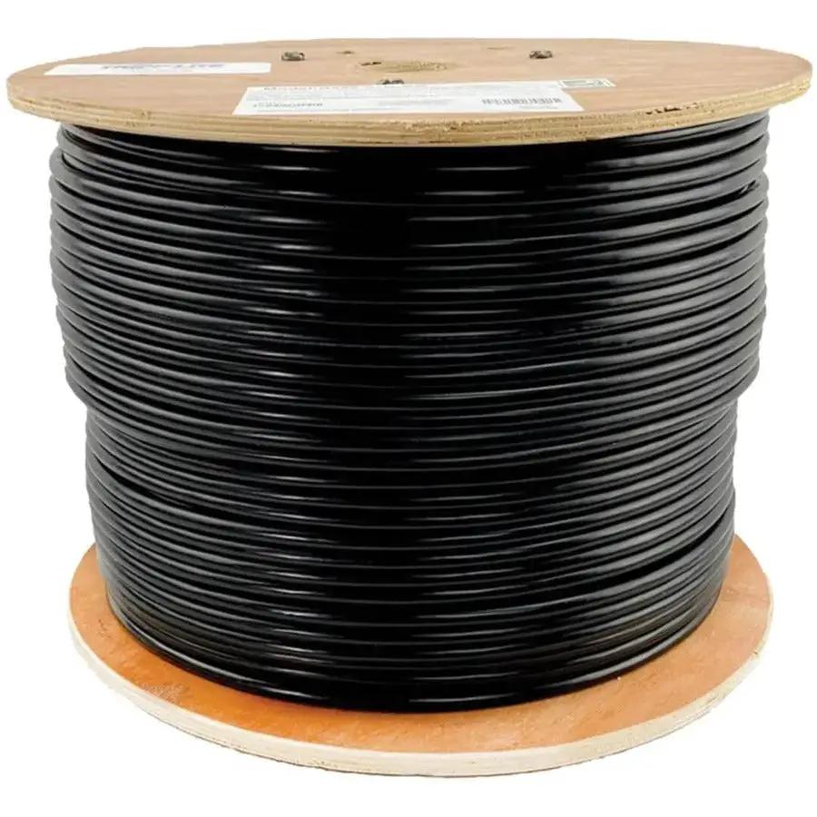 Eaton Corporation Tripp Lite N022-01K-BK Cat5e 350 MHz Bulk Solid-Core PVC Ethernet Cable - 1000 ft, Black by Eaton Corporation