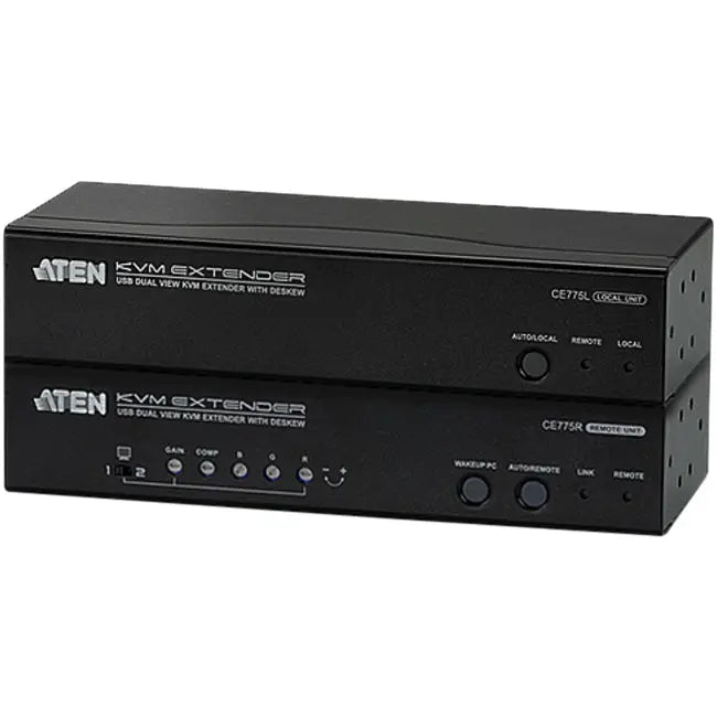 ATEN Technology CE775 USB Dual View KVM Extender with Deskew - Remote Access up to 300 ft