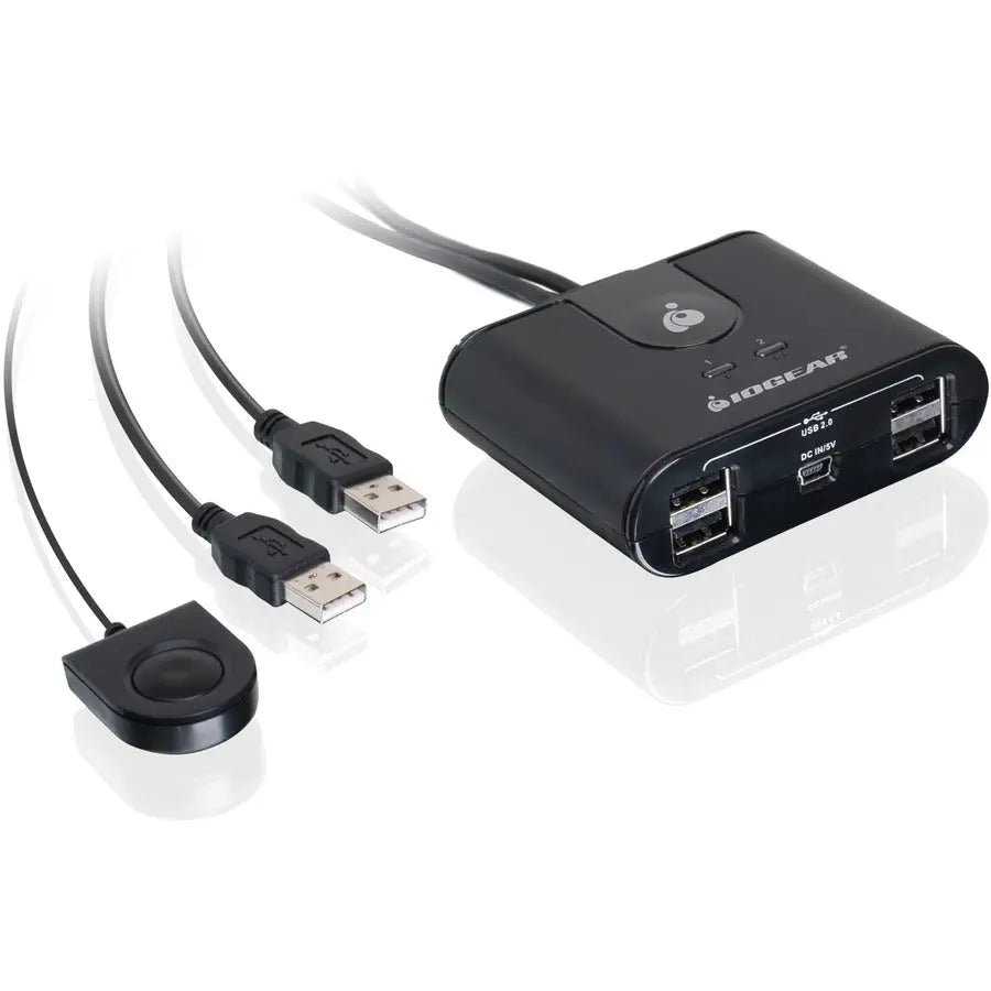 IOGEAR GUS402 2x4 USB 2.0 Peripheral Sharing Switch for Dual Computers