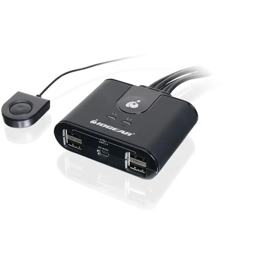 IOGEAR GUS404 4x4 USB 2.0 Peripheral Sharing Switch for Multiple Computers