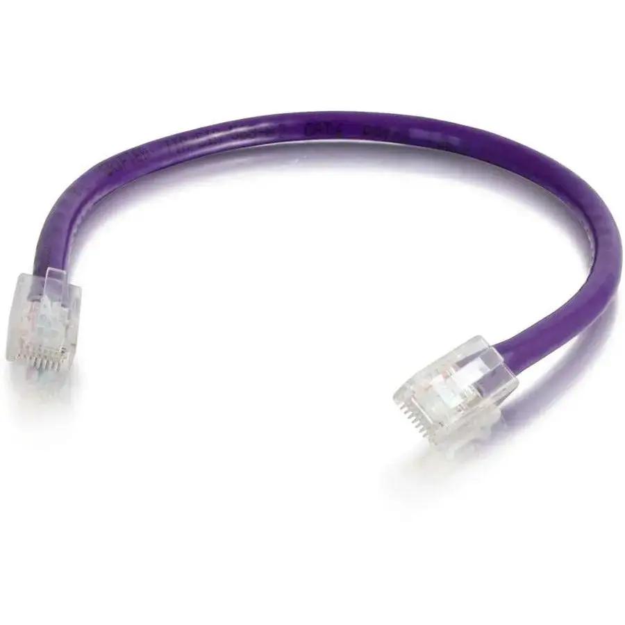 C2G 1 ft Cat6 Non-Booted Unshielded Ethernet Patch Cable - Purple by Legrand Group