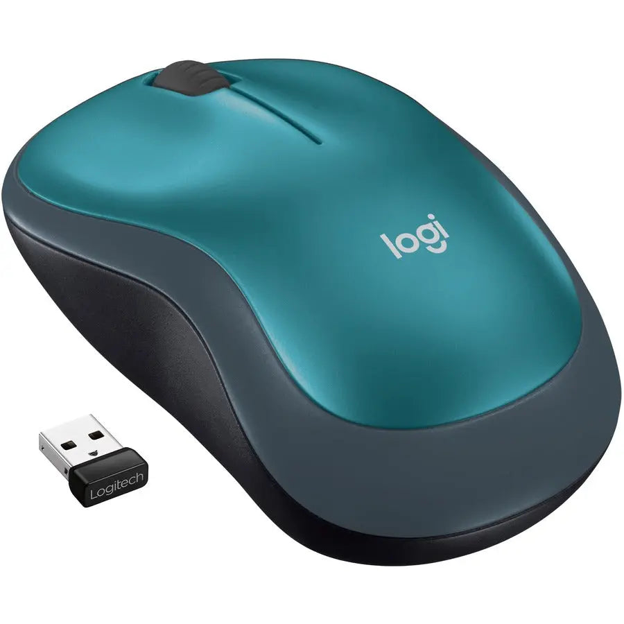 Logitech M185 Wireless Mouse - 2.4GHz, 12-Month Battery Life, 1000 DPI Optical Tracking, Blue