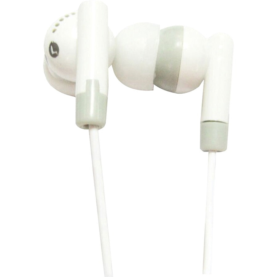 IQ Sound IQ-101 White Digital Stereo Earphones – Compact In-Ear Earbuds with Stereo Sound and 3.5mm Jack