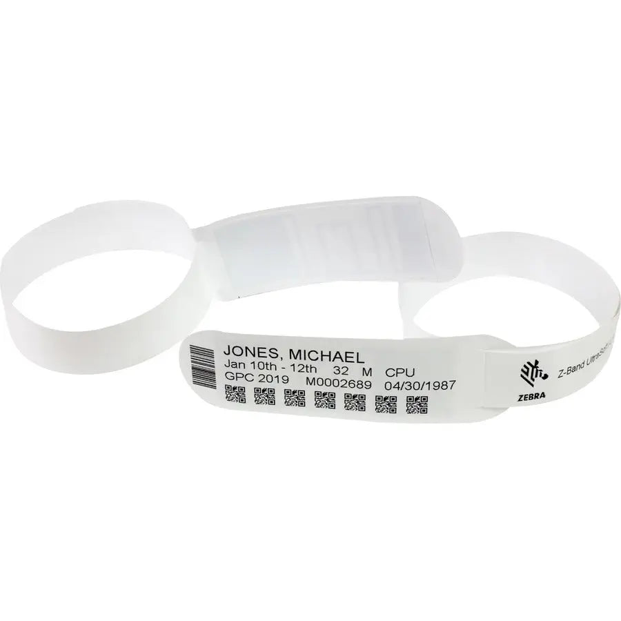 Zebra Technologies Corporation Z-Band UltraSoft Wristband Cartridge Kit (White) for Healthcare & Labeling