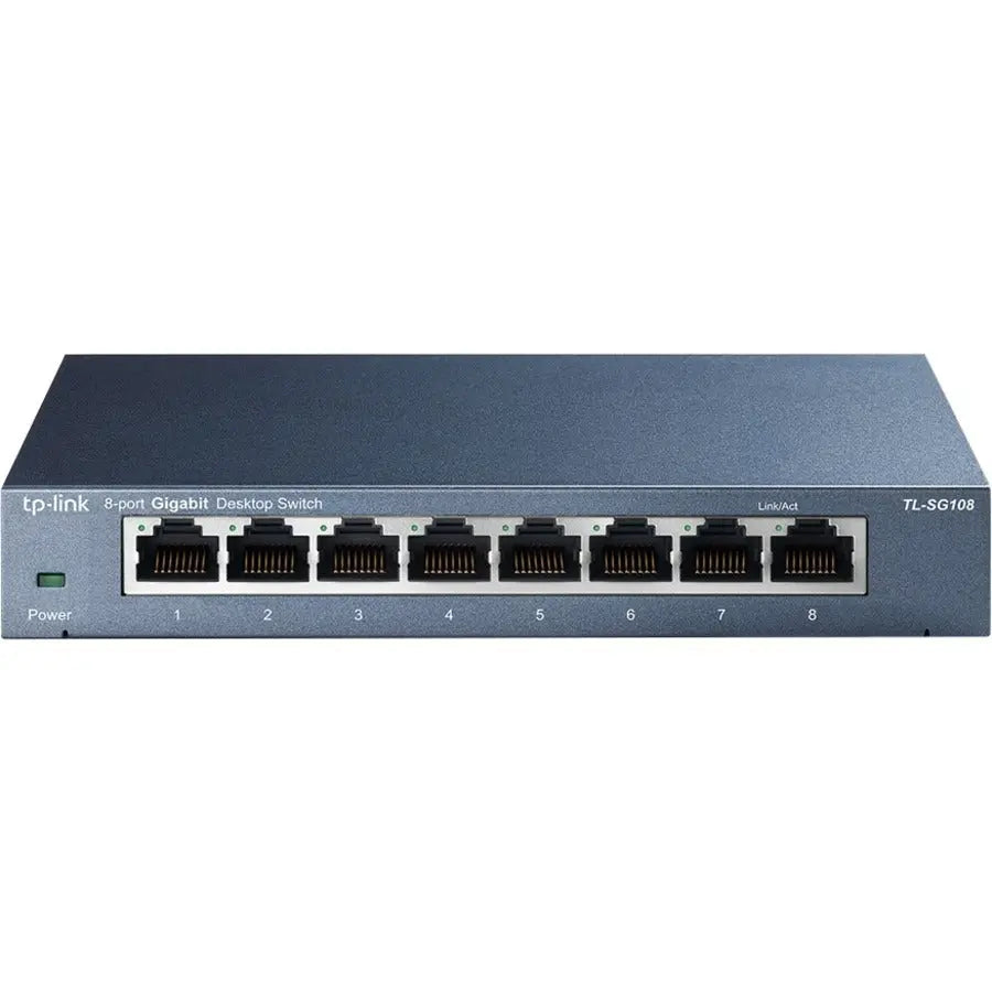 TP-LINK TL-SG108 8-Port Gigabit Ethernet Switch – Desktop Network Switch with Energy-Efficient Technology