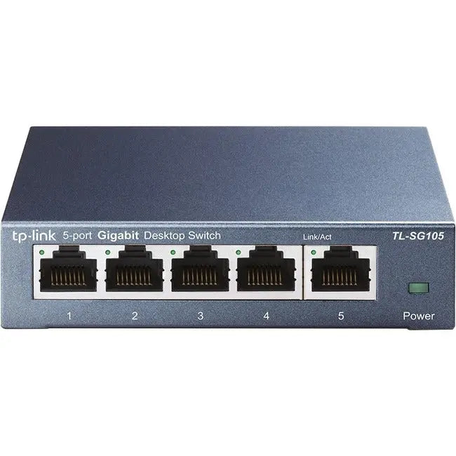TP-LINK TL-SG105 5-Port Gigabit Ethernet Network Switch - Unmanaged Desktop Model