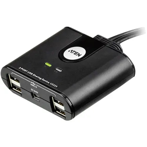 ATEN US224 2-Port USB Peripheral Sharing Device for Multiple Computers
