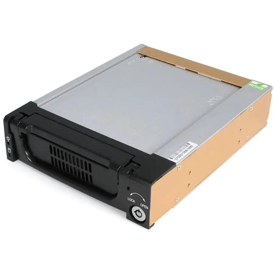 StarTech.com DRW150SATBK 5.25-Inch Rugged SATA Hard Drive Mobile Rack Drawer - Aluminum Black by StarTech.com