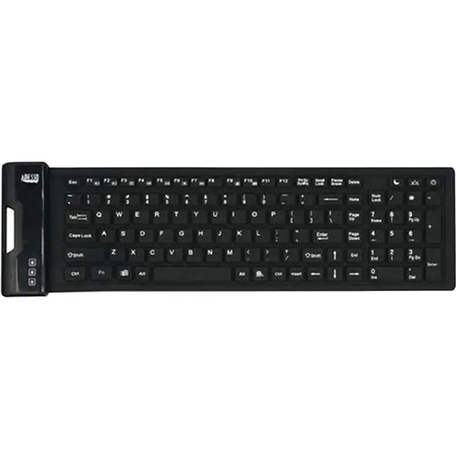 Adesso AKB-222UB Antimicrobial Waterproof Flex Keyboard – Compact, Portable, USB Connection