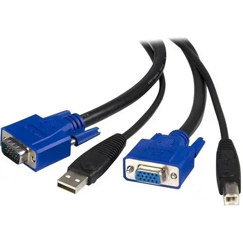 StarTech.com 10 ft 2-in-1 Universal USB KVM Cable - Video and USB Connection for KVM Switches