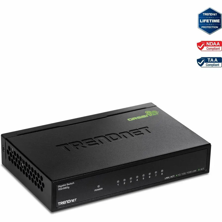 TRENDnet TEG-S82g 8-Port Gigabit GREENnet Switch - High-Speed Ethernet Network for Office and Home