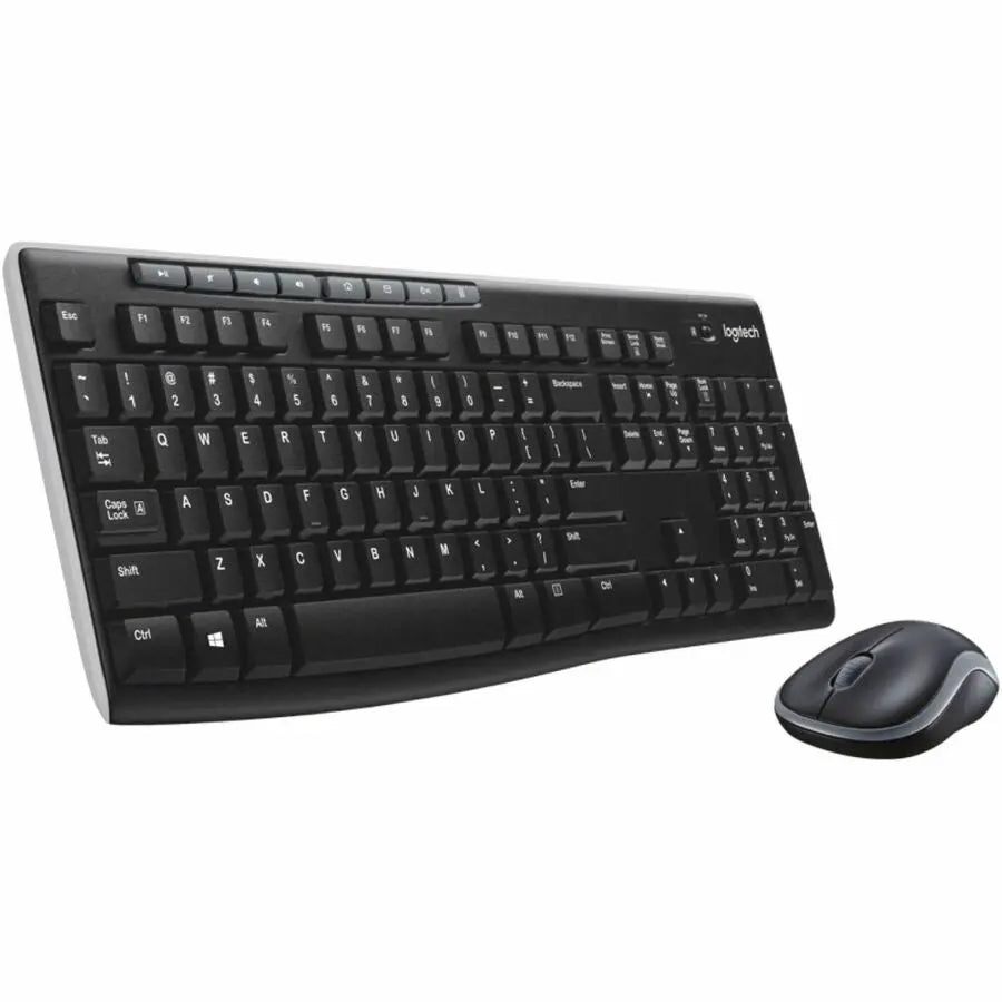 Logitech MK270 Wireless Keyboard and Mouse Combo for Windows, 2.4 GHz Wireless, Compact Mouse, Black