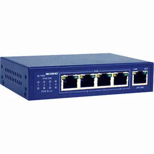 4XEM 4-Port PoE+ Ethernet Switch LS5000 – 1 Gbps Data Transfer and Power over Ethernet