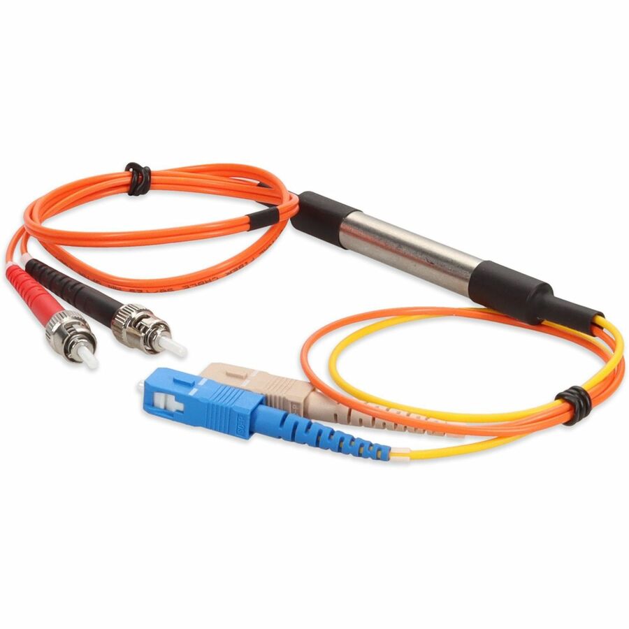 AddOn 1M SC to ST Duplex Fiber Optic Riser Cable (OM2 & OS1) with Physical Contact Connectors