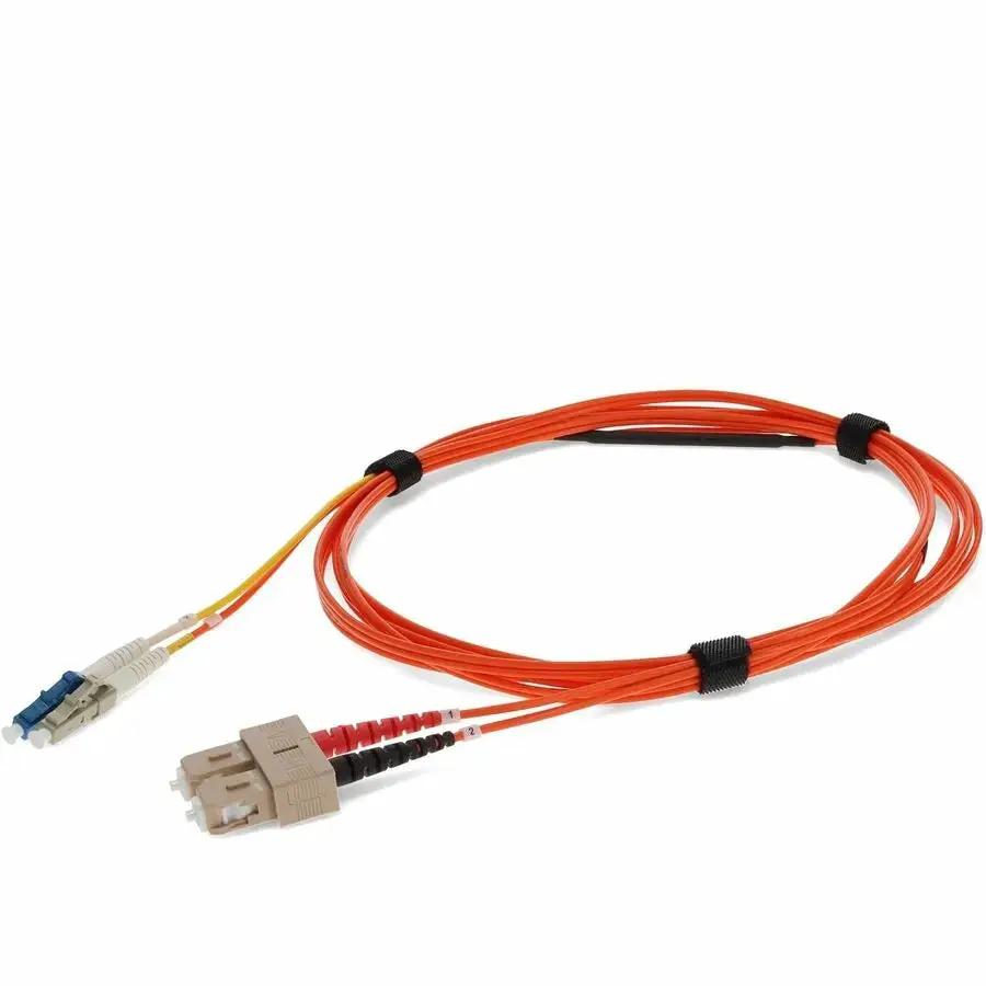 AddOn 3m LC Male to SC Male Duplex Fiber Optic Cable - Orange OM2 & OS1, Riser Rated by AddOn