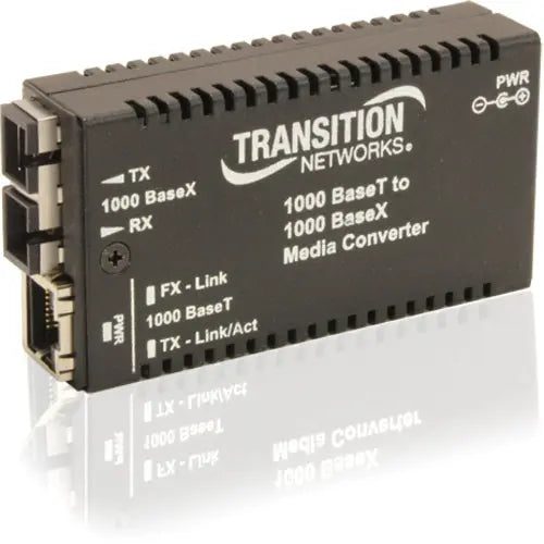 Transition Networks M/GE-T-SX-01 Gigabit Ethernet Mini Media Converter - 1000Base-T to 1000Base-SX/LX