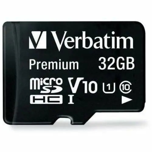 Verbatim America, LLC 32GB Premium microSDHC Memory Card with Adapter – UHS-I V10 U1 Class 10 for Smartphones, Tablets, and Nintendo Switch
