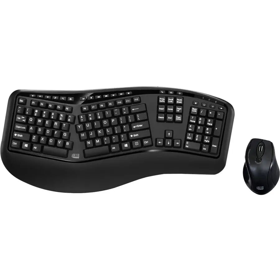 Adesso WKB-1500GB Wireless Ergonomic Keyboard and Laser Mouse Combo