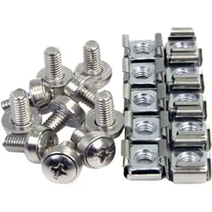 4XEM M5 Rack Mounting Screws and Cage Nuts - 50 Pack for Server and Network Equipment