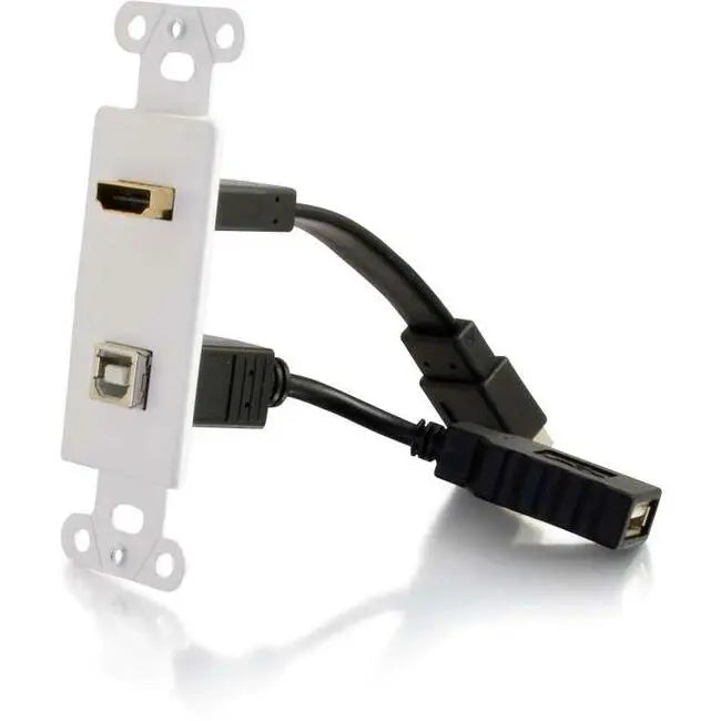 Legrand Group C2G HDMI and USB Pass Through Wall Plate - White