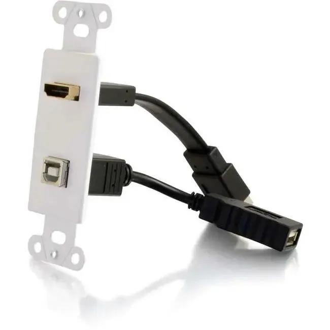 Legrand Group C2G HDMI and USB Pass Through Wall Plate - White by Legrand Group