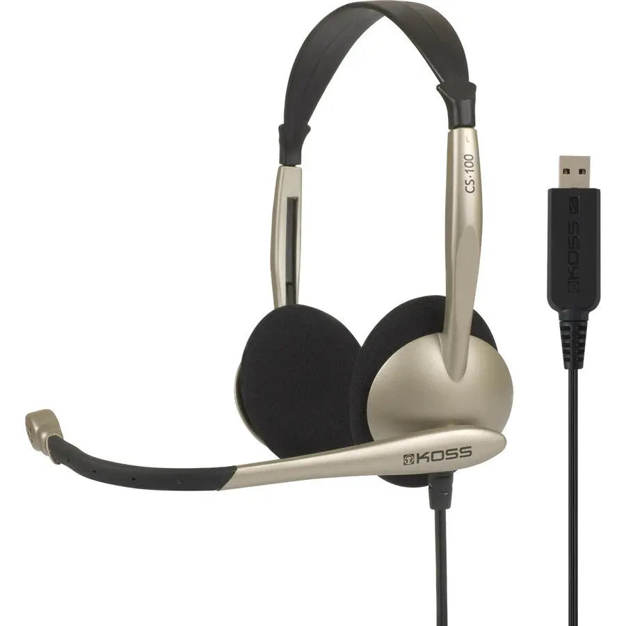 Koss CS100 USB Communication Headset – Clear Audio, Noise Cancelling Microphone for PC