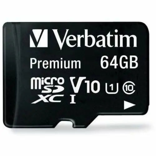 Verbatim America, LLC 64GB Premium microSDXC Memory Card with Adapter, UHS-I V10 U1 Class 10
