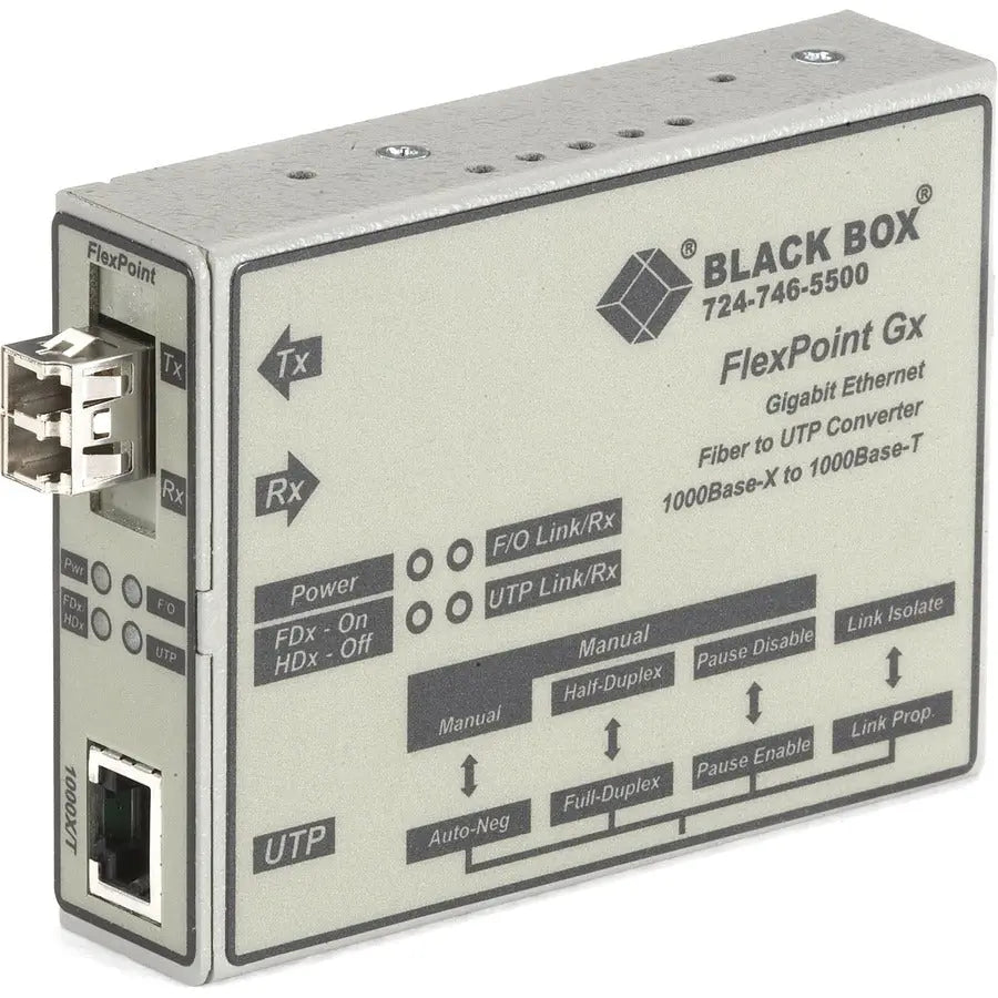 Black Box FlexPoint LMC1012A Modular Gigabit Ethernet Fiber Media Converter