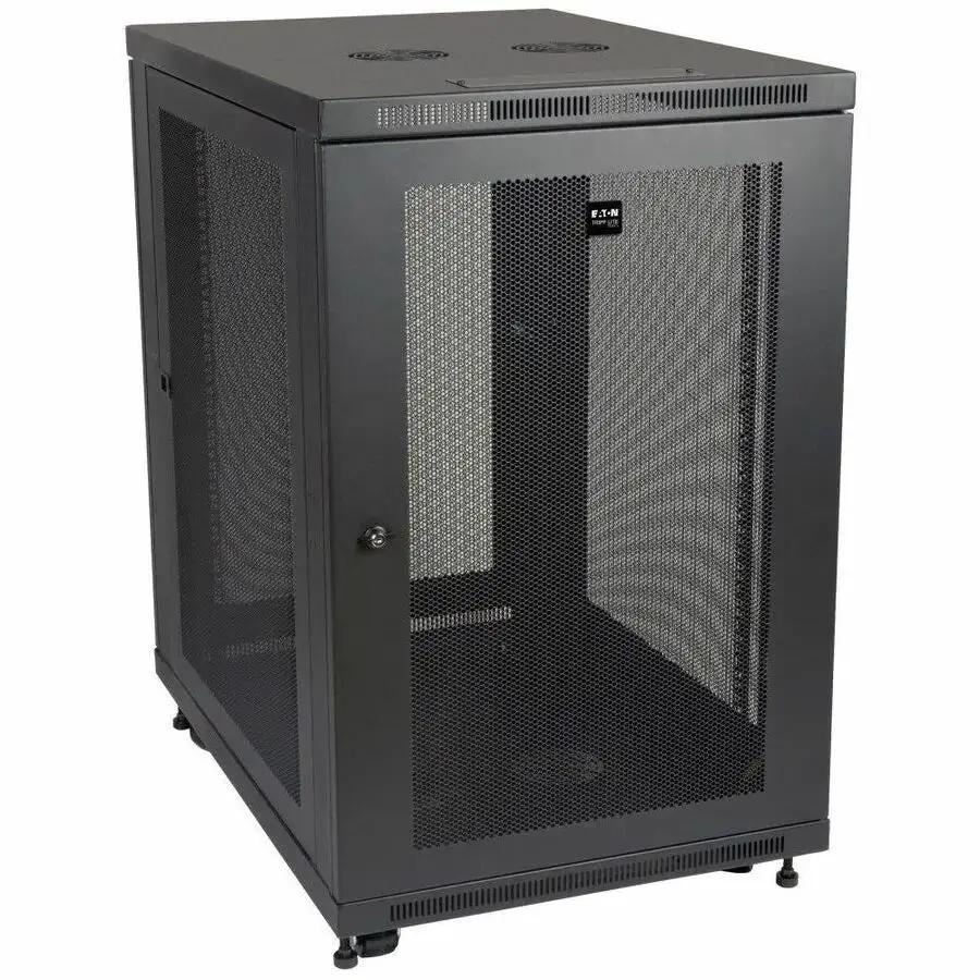 Eaton Corporation Tripp Lite SR18UB 18U Deep Mesh Front and Rear Door Server Rack Cabinet by Eaton Corporation