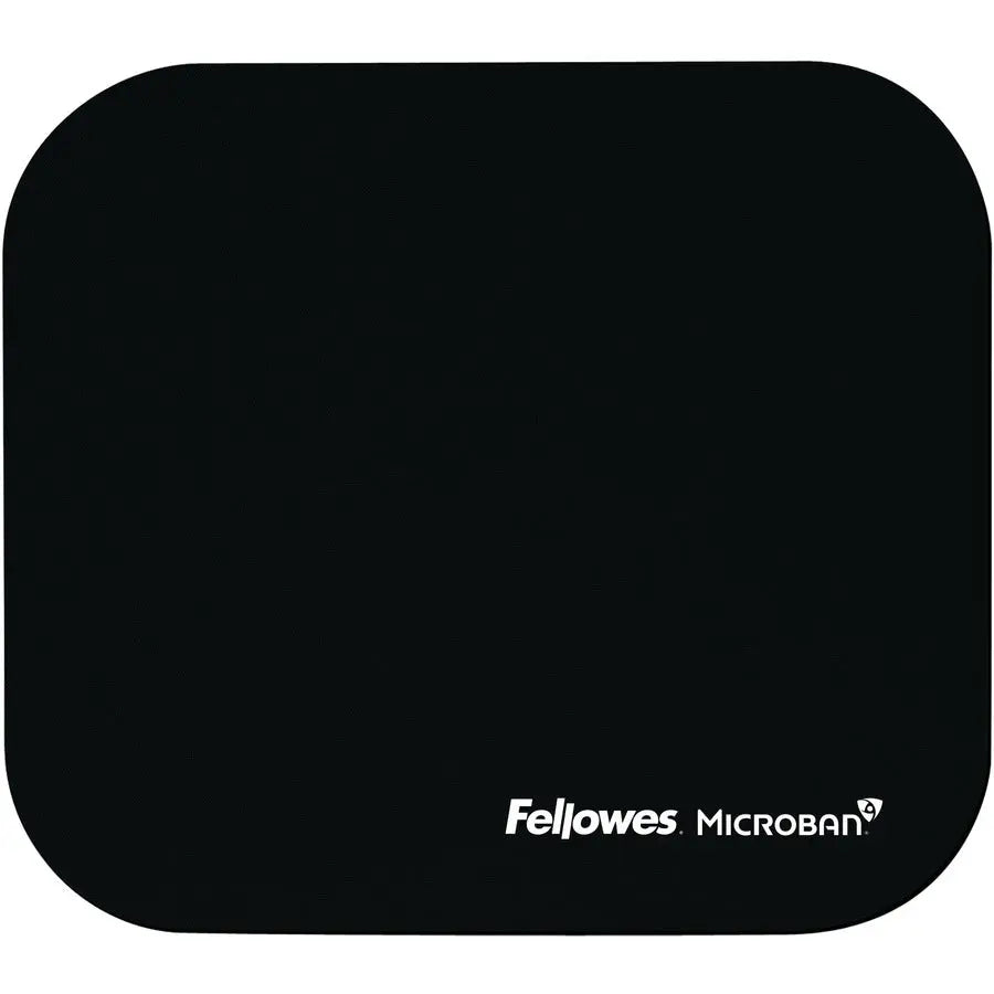 Fellowes Microban Mouse Pad - Black with Antimicrobial Protection and Non-Skid Rubber Base