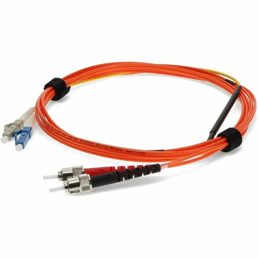AddOn 2m LC (Male) to ST (Male) Fiber Mode Conditioning Cable - Orange OM1 & OS1 Duplex Riser Rated by AddOn
