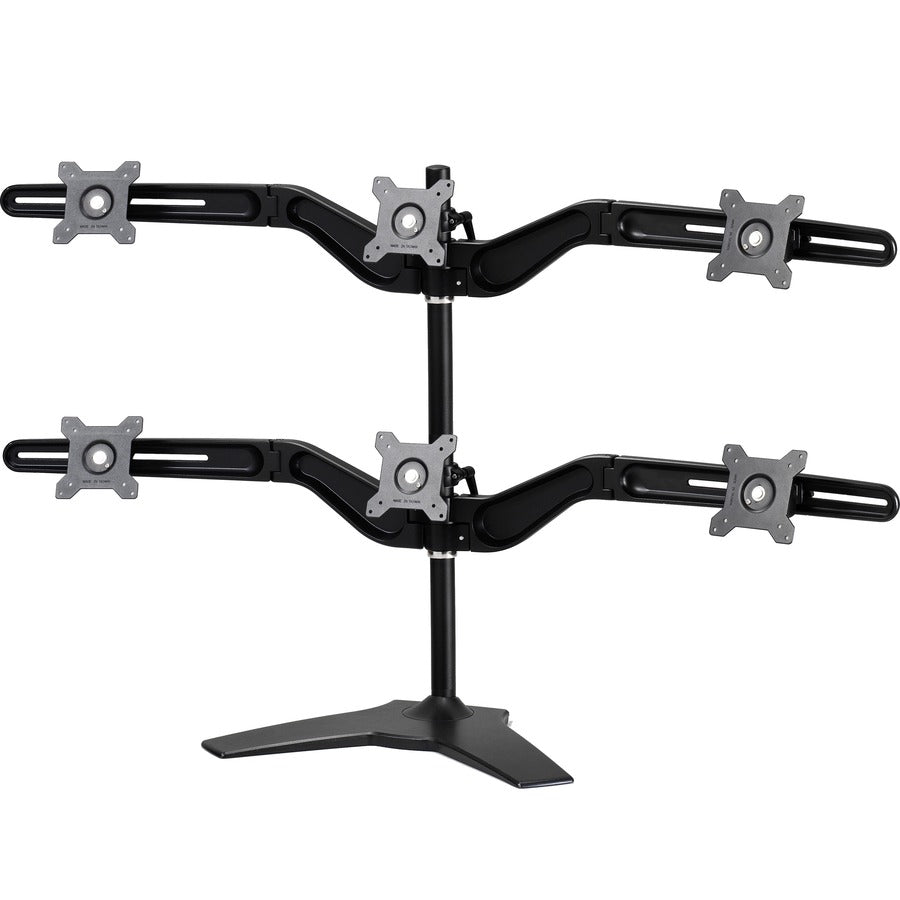 Amer Mounts AMR6S Hex Desktop Monitor Stand for Up to Six 24-Inch LCD/LED Monitors