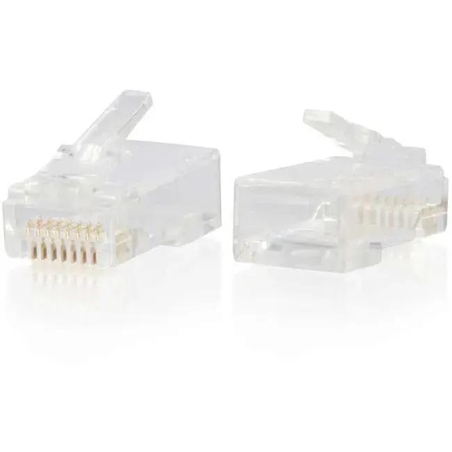 C2G RJ45 Cat6 Modular Plug – High-Impact Polycarbonate Network Connector with Gold-Plated Contacts by Legrand Group