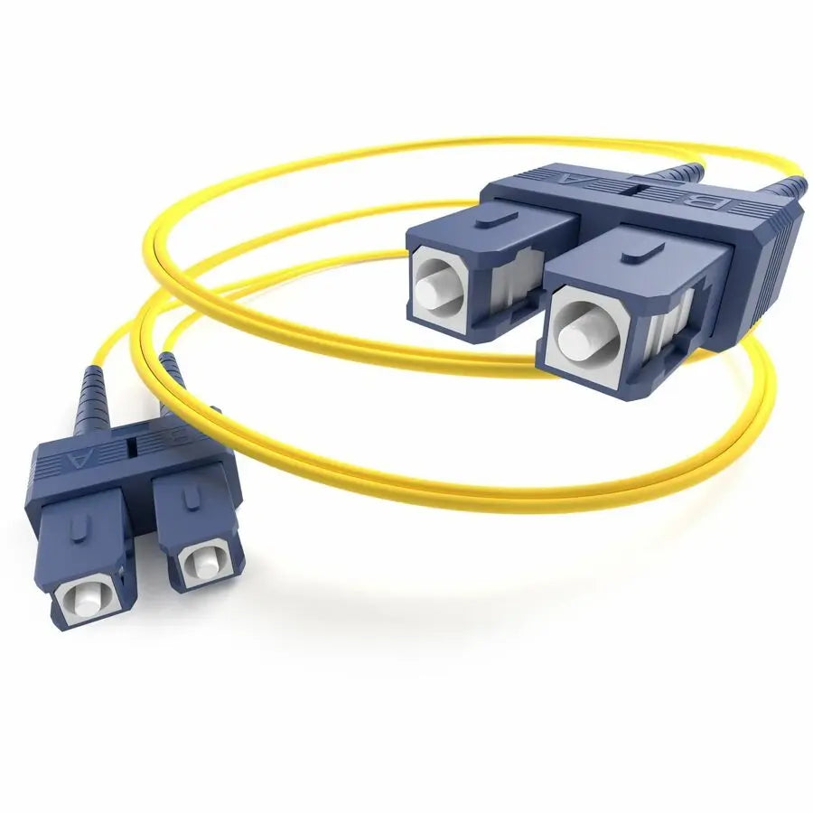 Unirise USA LLC FJ9SCSC-15M Fiber Optic Duplex Patch Network Cable - 9/125 Singlemode Duplex Fiber Jumper in Yellow