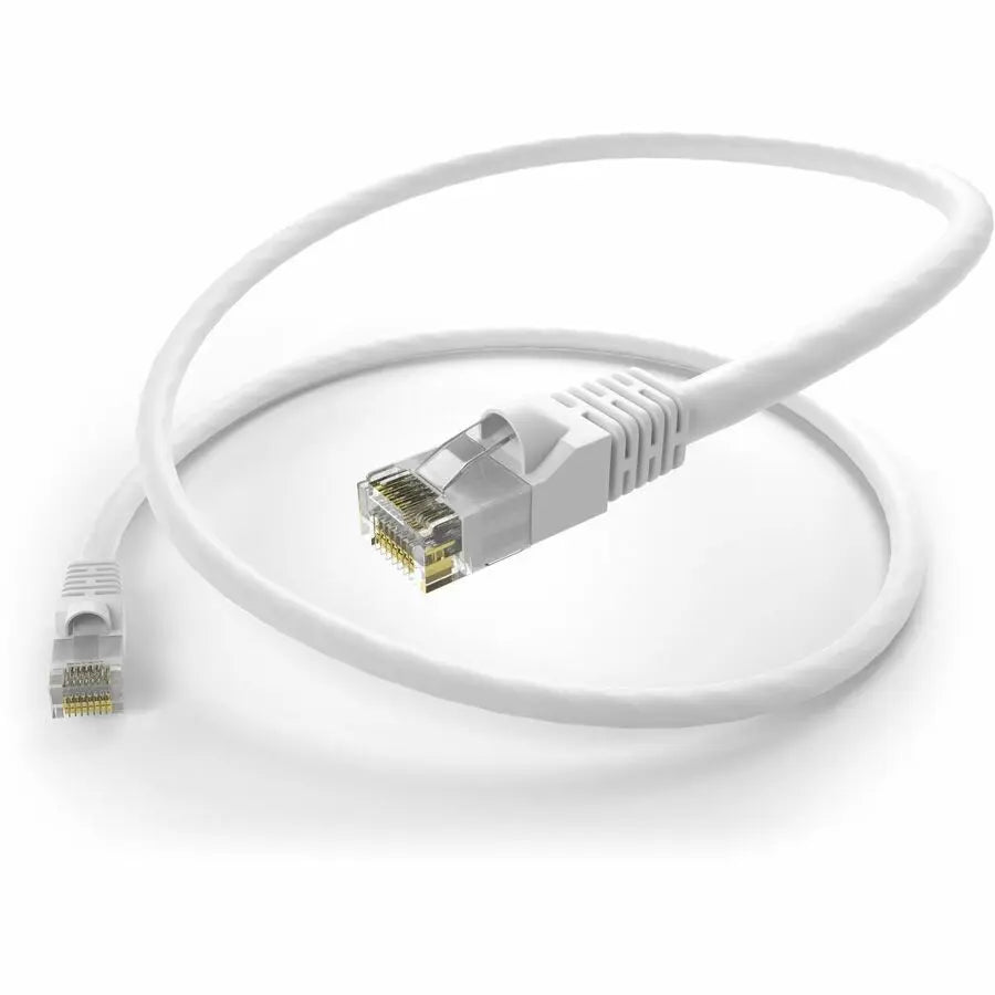 Unirise Cat.6 Patch Network Cable (Part PC6-40F-WHT-S) – 10 ft White Ethernet Cable for Reliable Data Connectivity