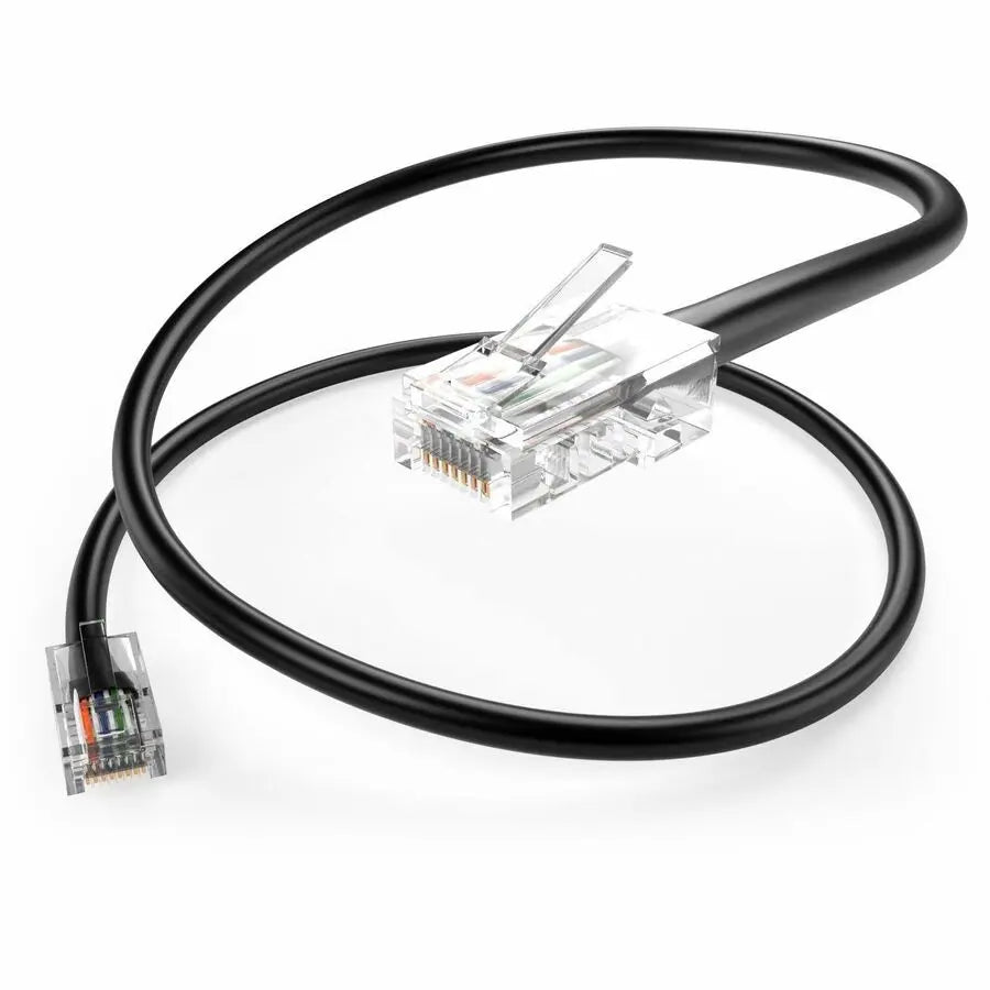 Unirise Cat.5e Patch UTP Network Cable - Black, 25 ft